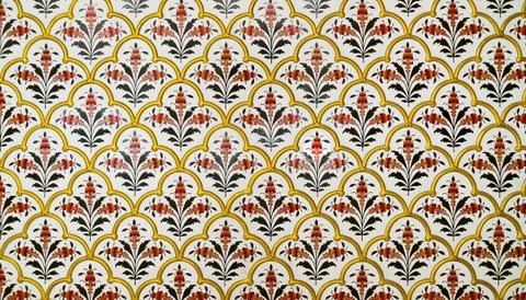 Decoration pattern in junagarh fort Stock-Fotos
