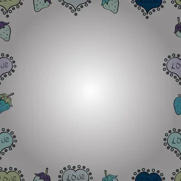 Decoration pattern style. Vector illustration. Border design is pattern in doodl Stock Illustration