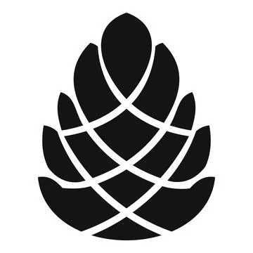 Decoration pine cone icon, simple style Illustrazione stock