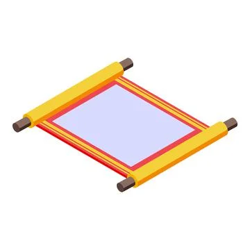 Decoration scroll icon isometric vector. Chinese roll 스톡 일러스트