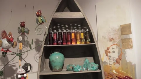 Decoration shelf Stock Footage 53080547