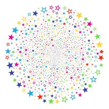 Decoration Stars Exploding Sphere Illustrazione stock