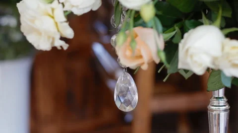 Decoration studio prepare location for the wedding Stock Footage 45322642