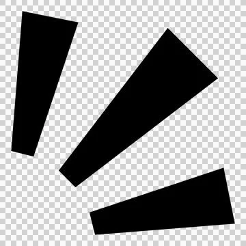A decoration with three black lines to express surprise or emphasis Stock Illustration