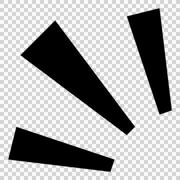 A decoration with three black lines to express surprise or emphasis Stock Illustration