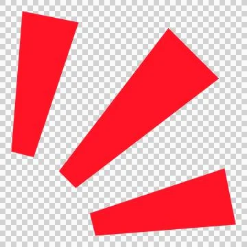 A decoration with three red lines to express surprise or emphasis Stock Illustration