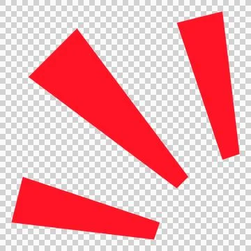 A decoration with three red lines to express surprise or emphasis Stock-Illustration
