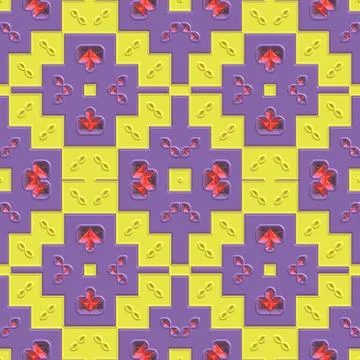 Decoration tile generated seamless texture Stock Illustration
