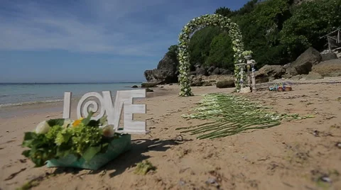 Decoration For Wedding in Bali Stock Footage 64008068