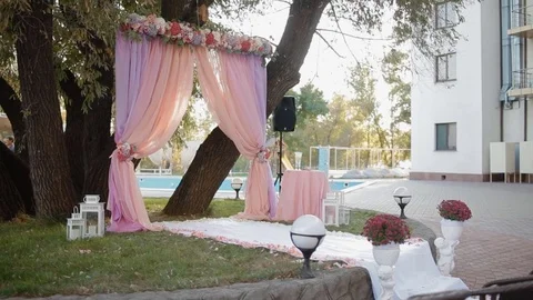 Decoration for the wedding ceremony Stock Footage 70400741
