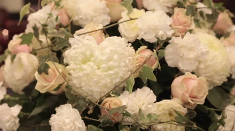 Decoration of wedding flowers Stock Footage 56718368