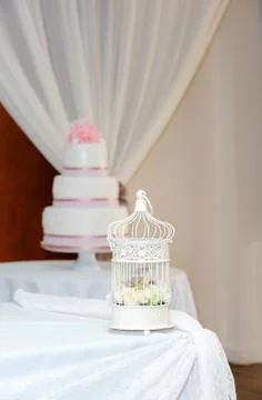 Decoration at wedding reception Stock Photos