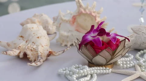 Decoration on the wedding table Stock-Footage 66443251