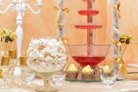 Decoration of wedding table Stock Photos