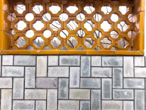 Decoration windows on the wall Foto stock