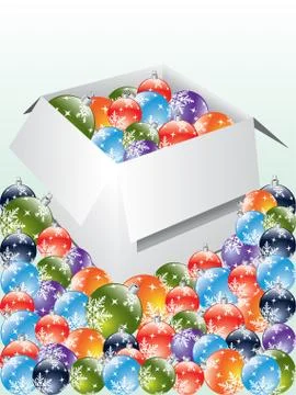 Decorations in and around the box Illustrazione stock