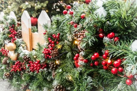 Decorations and decorative elements in the city or house for Chr Stock Photos