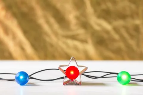 Decorations on the Christmas lights . Stock Photos