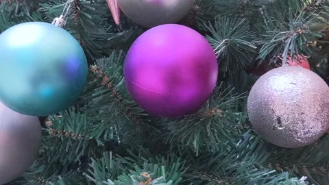 Decorations of Christmas tree Stock Footage 144461530