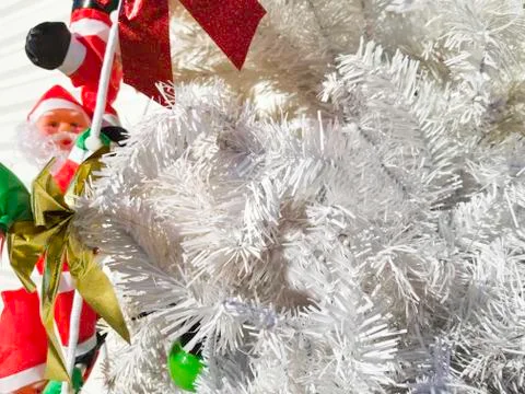 Decorations of a Christmas tree. Stock Photos
