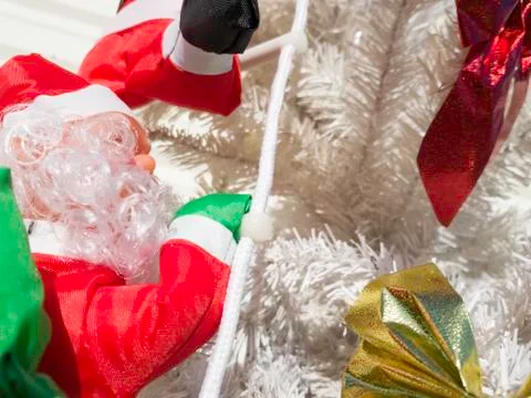 Decorations of a Christmas tree. Stock Photos