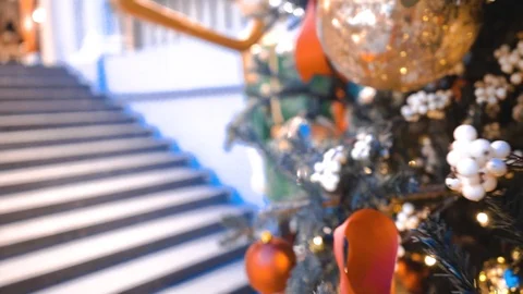Decorations on the Christmas tree. Winter holiday. Northern symbol. Abstract Stock Footage 103219882