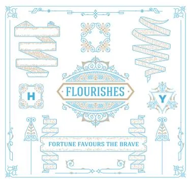 Decorations Design Elements Stock Illustration