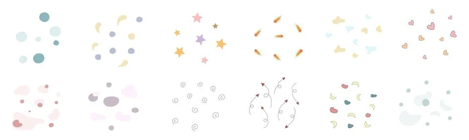 Decorations group Illustrazione stock