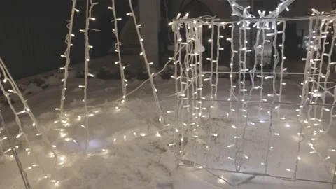 Decorations with luminous garlands Stock Footage 167303984