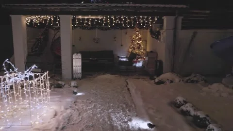 Decorations with luminous garlands Stock Footage 167519072