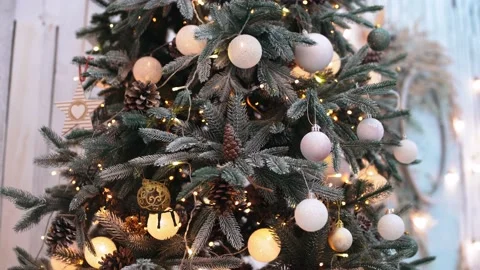 Decorations made by children for the Christmas tree. Stock Footage 145283533