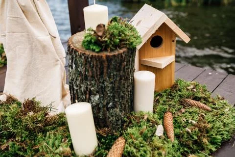 Decorations wedding ceremony Stock Photos