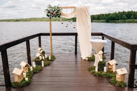 Decorations wedding ceremony Stock Photos