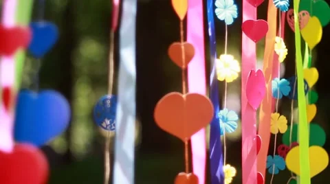 Decorations for wedding hectares wind Stock Footage 53057869