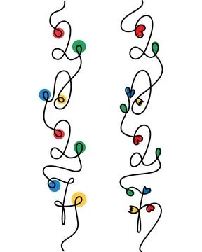 Decorative 2027 date Vertical Design with loops, hearts and flowers One Illustrazione stock