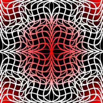 Decorative abstract background tile with curve patterns Stock Illustration