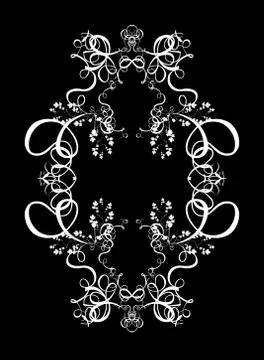 Decorative abstract digital design - circular frame background Stock Illustration