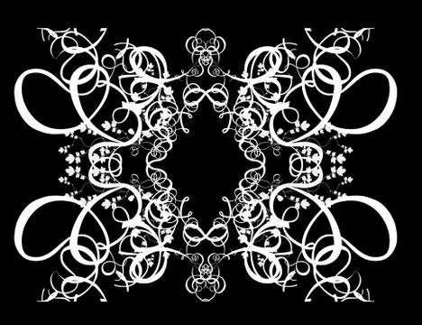 Decorative abstract digital design - circular frame background Stock Illustration