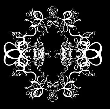 Decorative abstract digital design - circular frame background Stock Illustration