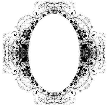 Decorative abstract digital design - circular frame Stock Illustration