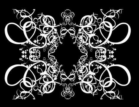 Decorative Abstract Digital Design - Circular Frame Background Stock Illustration