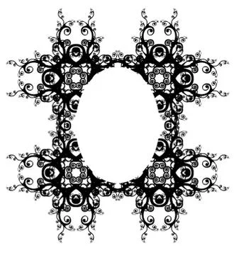 Decorative Abstract Digital Design - Circular Frame Background Stock Illustration