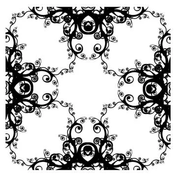 Decorative Abstract Digital Design - Circular Frame Background Stock Illustration