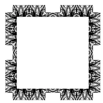 Decorative abstract digital design - square frame Stock Illustration