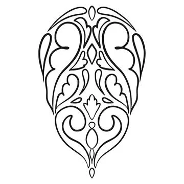 Decorative abstract element for decorating, creating prints or stencils Stock Illustration