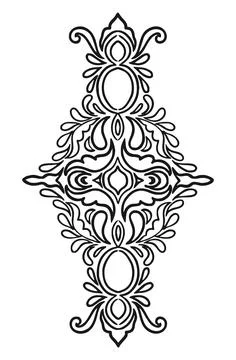 Decorative abstract element for decorating, creating prints or stencils Stock Illustration