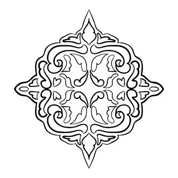 Decorative abstract element for decorating, creating prints or stencils Stock Illustration