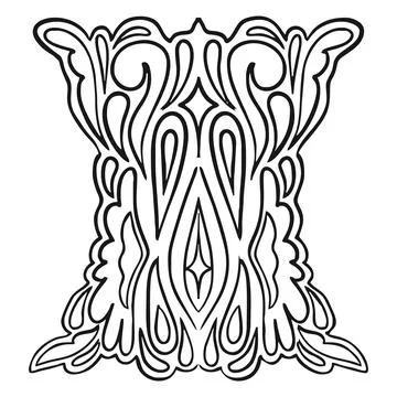 Decorative abstract element for decorating, creating prints or stencils Stock Illustration