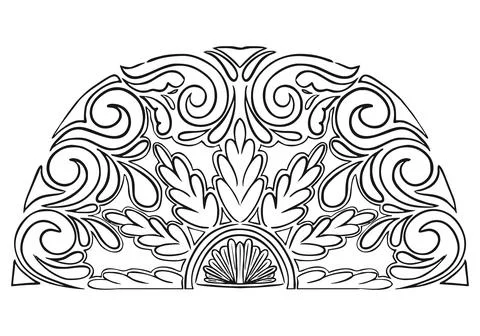 Decorative abstract element for decorating, creating prints or stencils Stock Illustration