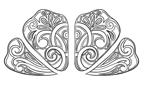 Decorative abstract element for decorating, creating prints or stencils Stock Illustration